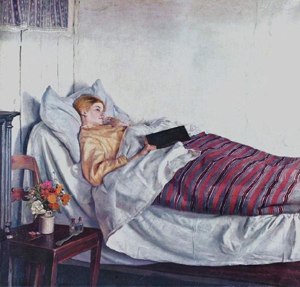 Michael Ancher Sick Girl oil painting image